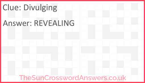 Divulging Answer