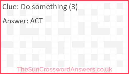 Do something (3) Answer