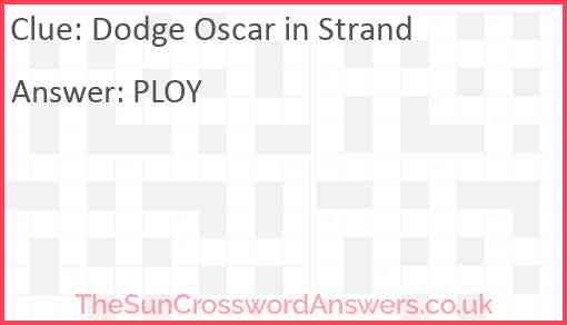 Dodge Oscar in Strand Answer