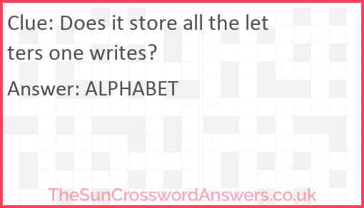 Does it store all the letters one writes? Answer