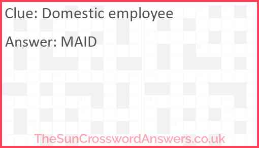 Domestic employee Answer