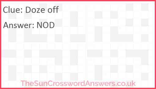Doze off Answer