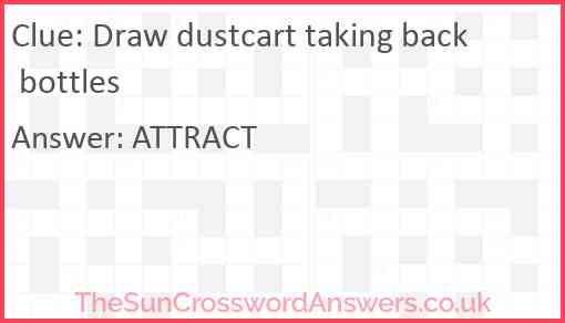 Draw dustcart taking back bottles Answer