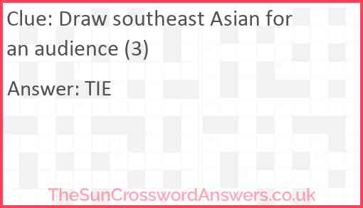 Draw southeast Asian for an audience (3) Answer