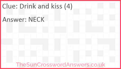 Drink and kiss (4) Answer