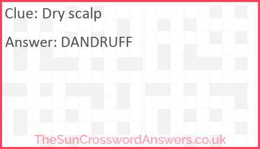 Dry scalp Answer