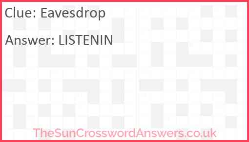 Eavesdrop Answer