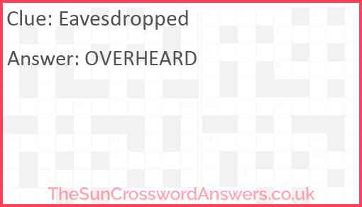 Eavesdropped Answer