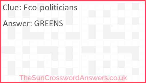 Eco-politicians Answer