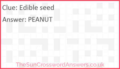 Edible seed Answer