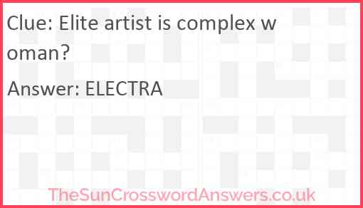 Elite artist is complex woman Answer