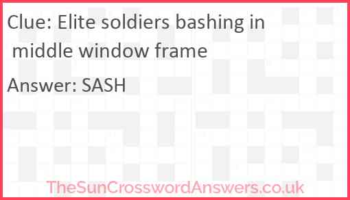 Elite soldiers bashing in middle window frame Answer