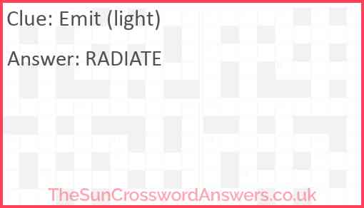 Emit (light) Answer