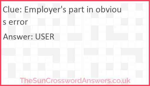 Employer's part in obvious error Answer