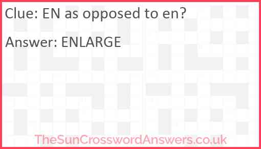 EN as opposed to en? Answer