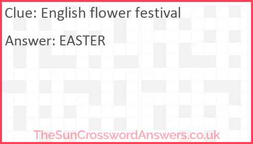 English flower festival Answer