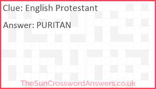 English Protestant Answer