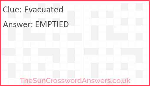 Evacuated Answer
