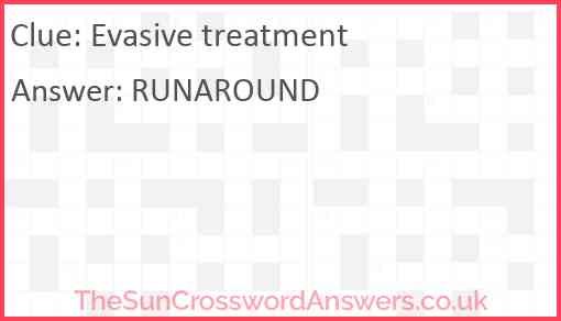 Evasive treatment Answer