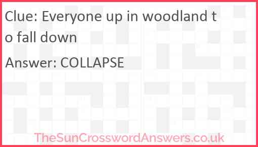 Everyone up in woodland to fall down Answer