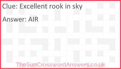 Excellent rook in sky Answer