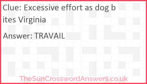 Excessive effort as dog bites Virginia Answer