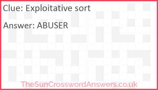 Exploitative sort Answer