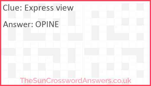 Express view Answer