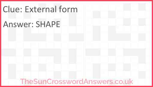 External form Answer