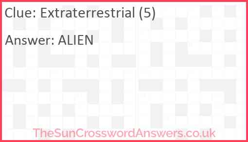 Extraterrestrial (5) Answer