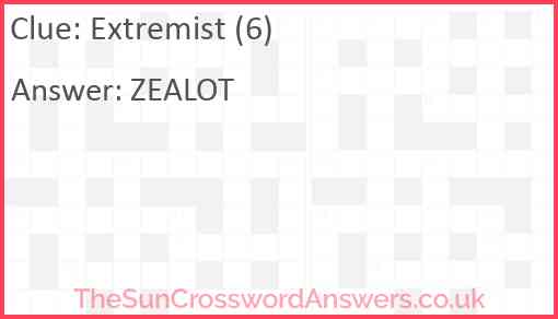 Extremist (6) Answer