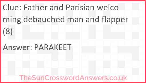 Father and Parisian welcoming debauched man and flapper (8) Answer