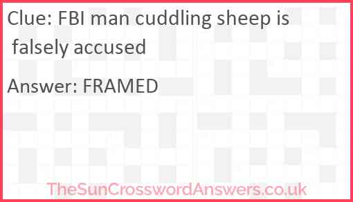 FBI man cuddling sheep is falsely accused Answer