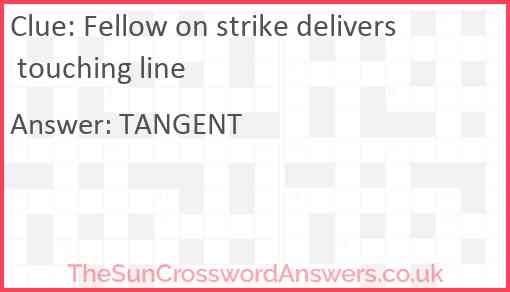 Fellow on strike delivers touching line Answer