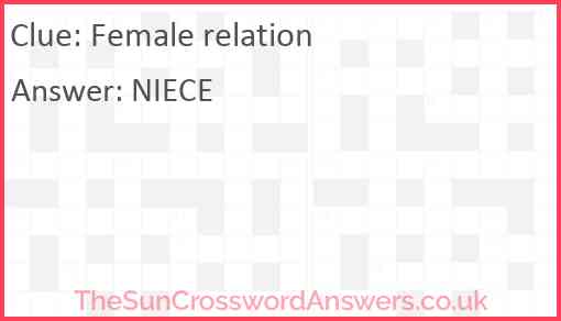 Female relation Answer