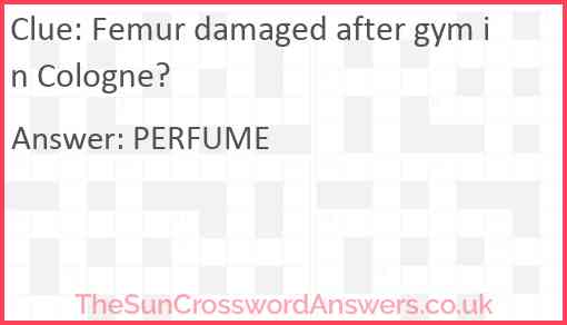 Femur damaged after gym in Cologne? Answer