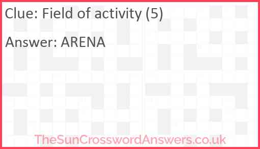 Field of activity (5) Answer