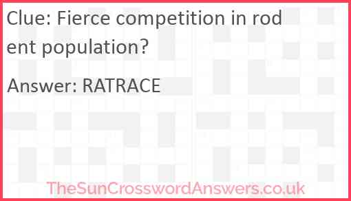 Fierce competition in rodent population? Answer