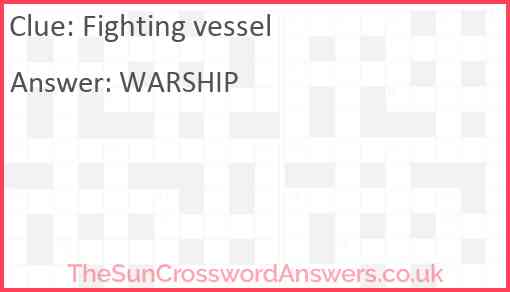 Fighting vessel Answer