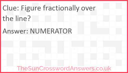 Figure fractionally over the line? Answer