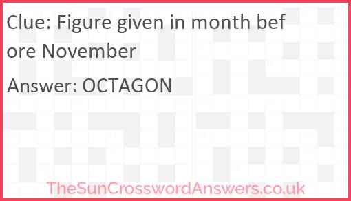 Figure given in month before November Answer