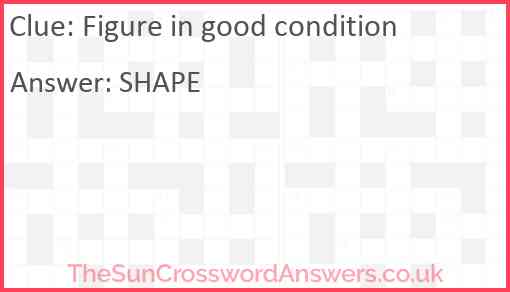 Figure in good condition Answer