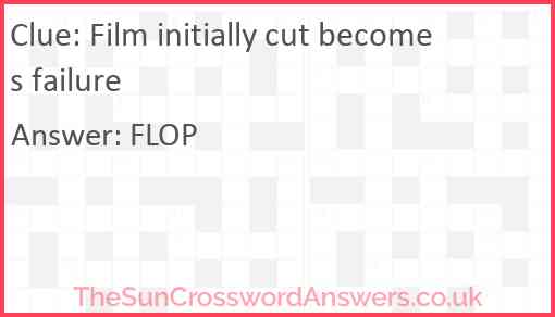 Film initially cut becomes failure Answer