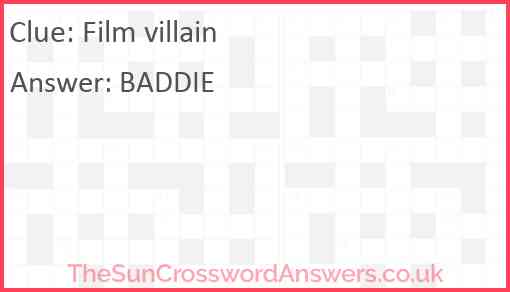 Film villain Answer