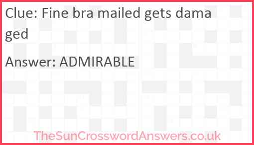 Fine bra mailed gets damaged Answer