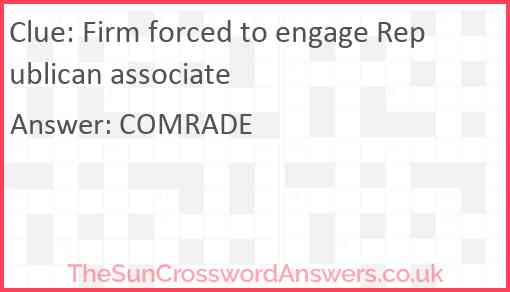 Firm forced to engage Republican associate Answer