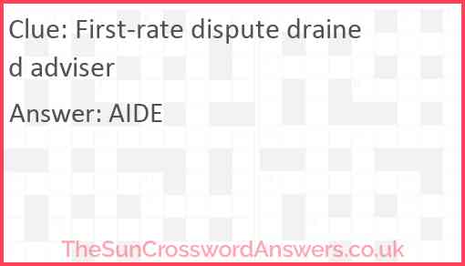 First-rate dispute drained adviser Answer