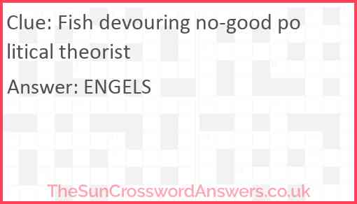 Fish devouring no-good political theorist Answer