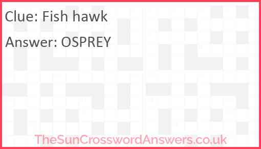 Fish hawk Answer