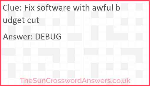 Fix software with awful budget cut Answer